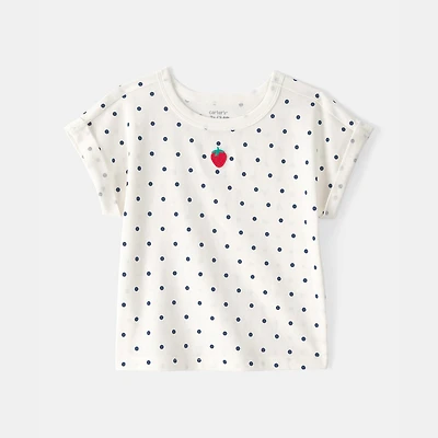 Carter's Toddler Girls Round Neck Short Sleeve T-Shirt
