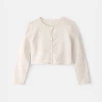 Carter's Toddler Girls Round Neck Long Sleeve Button Cardigan