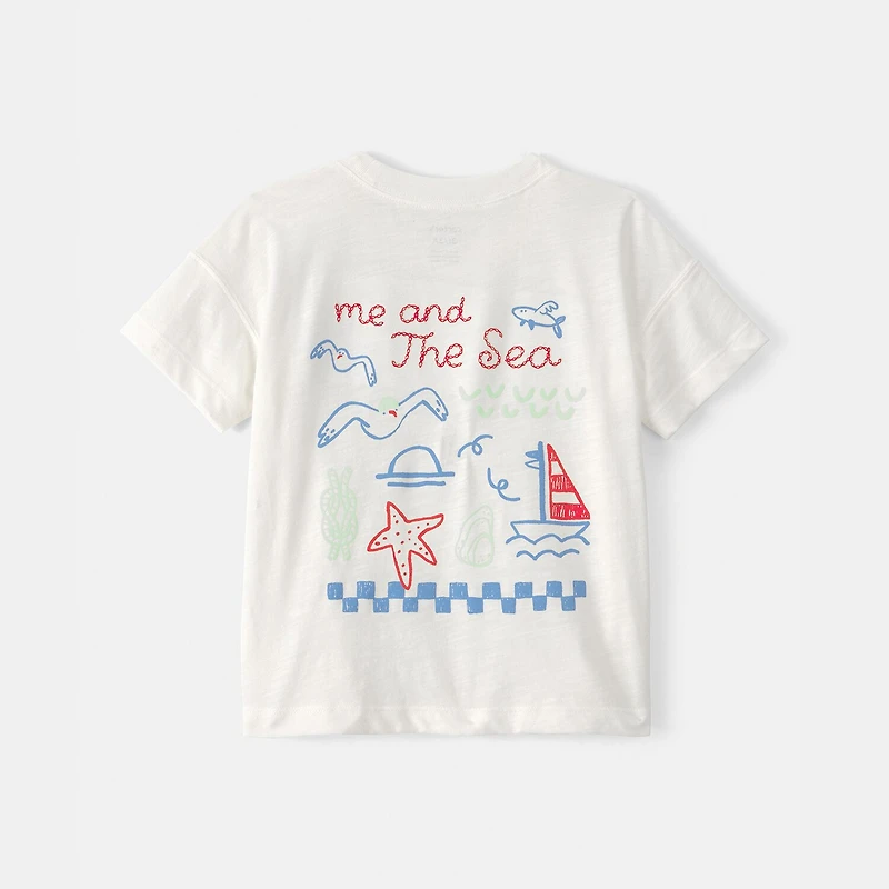 Carter's Toddler Boys Round Neck Short Sleeve Regular Fit Graphic T-Shirt
