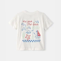 Carter's Toddler Boys Round Neck Short Sleeve Regular Fit Graphic T-Shirt