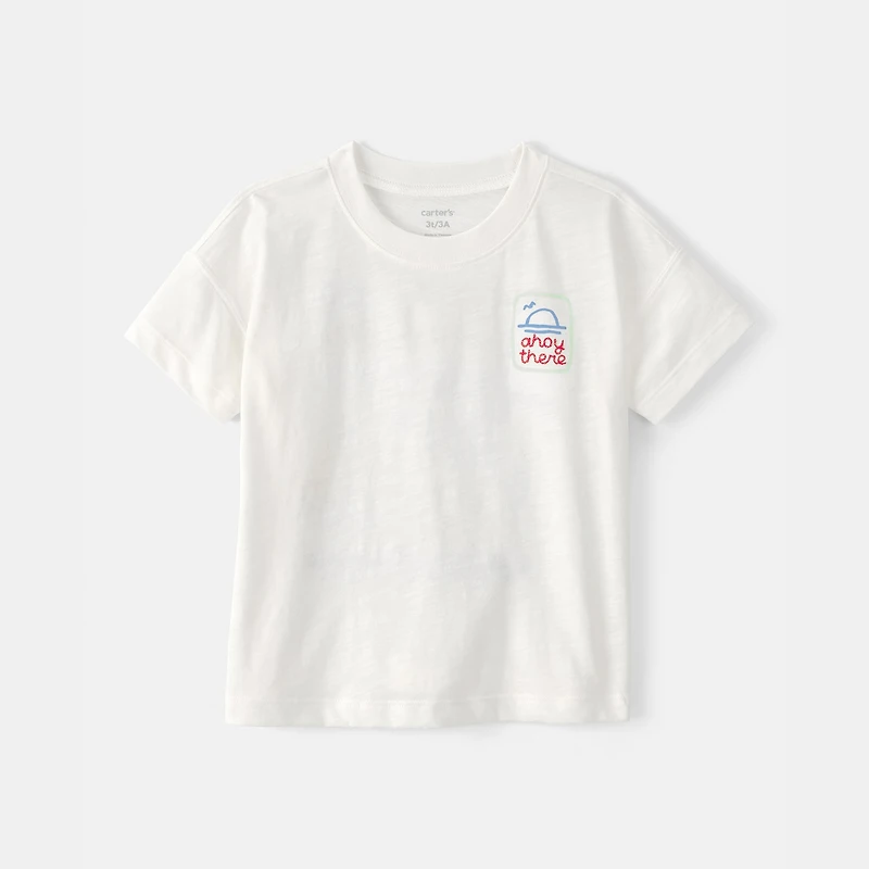 Carter's Toddler Boys Round Neck Short Sleeve Regular Fit Graphic T-Shirt