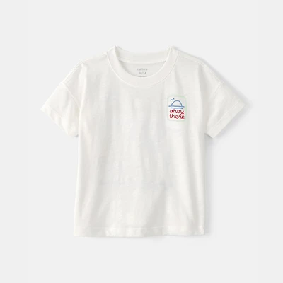 Carter's Toddler Boys Round Neck Short Sleeve Regular Fit Graphic T-Shirt