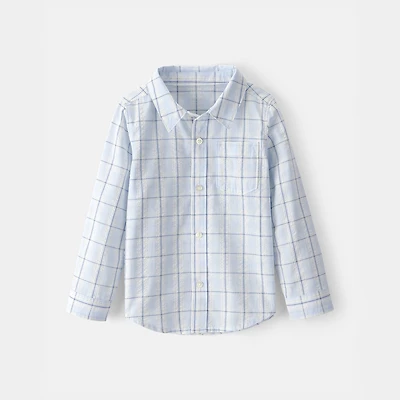 Carter's Toddler Boys Long Sleeve Cuffed Regular Fit Button-Down Shirt