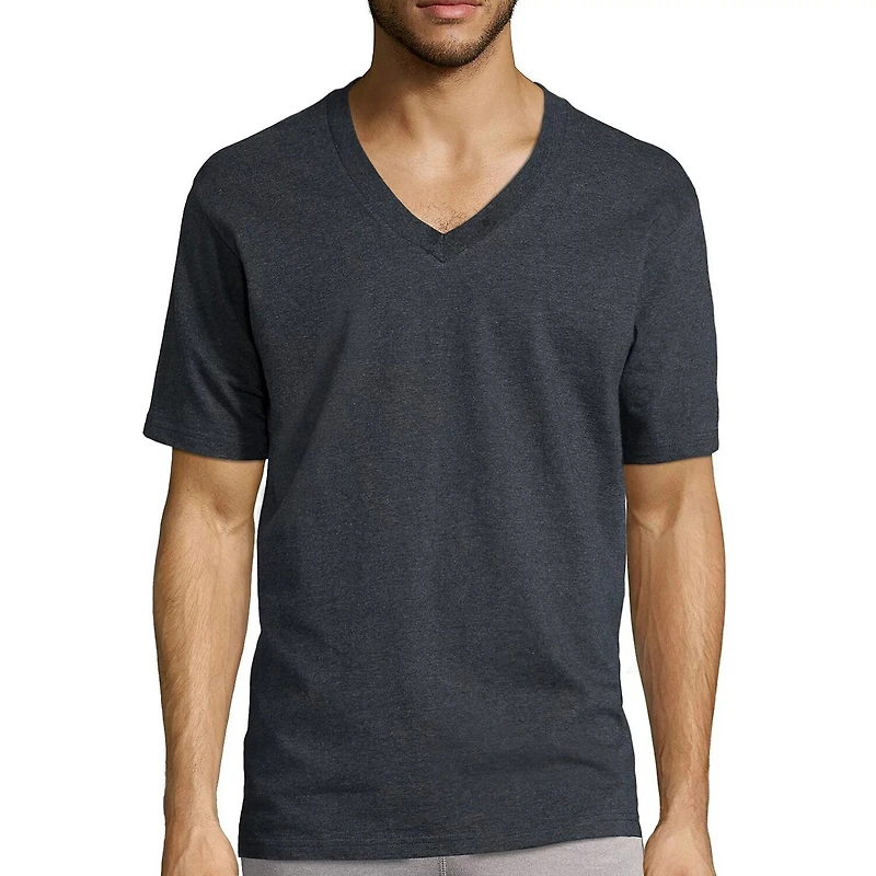 Stafford Heavyweight Cotton Mens 3 Pack Short Sleeve V Neck T-Shirt