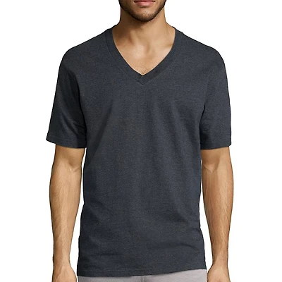 Stafford Heavyweight Cotton Mens 3 Pack Short Sleeve V Neck T-Shirt