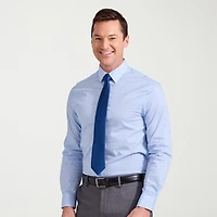 Nick Graham Mens Spread Collar Long Sleeve Stretch Fabric Shirt + Tie Set