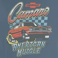 Novelty Camaro Mens Crew Neck Short Sleeve Classic Fit Big and Tall Graphic T-Shirt