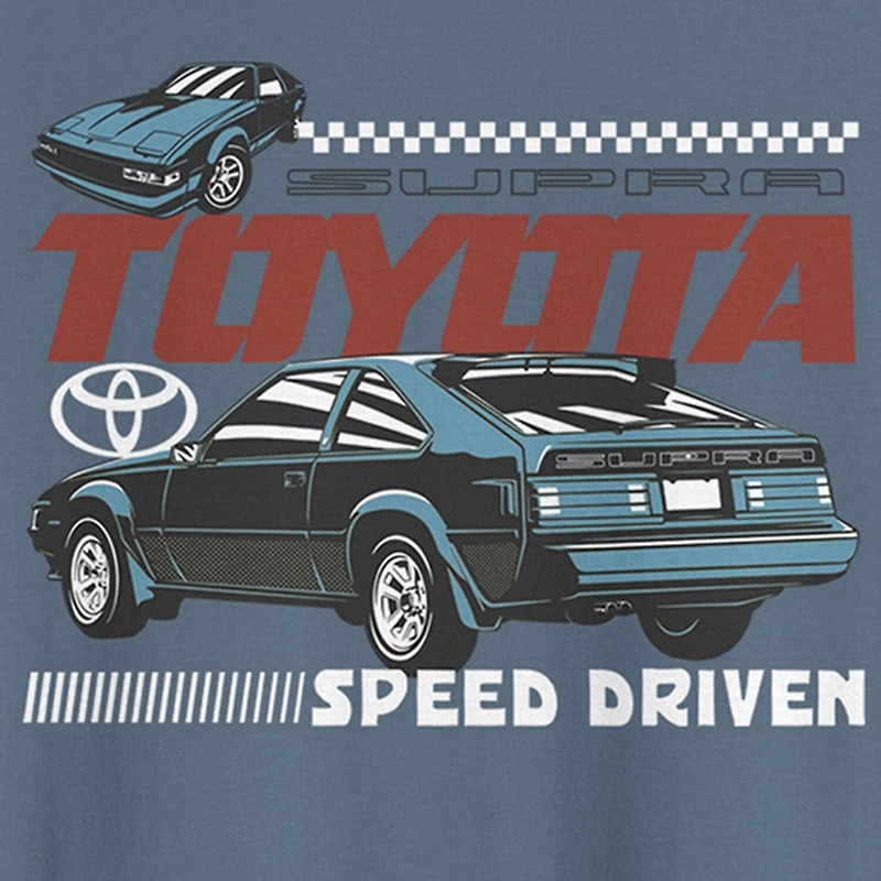 Novelty Toyota \N Mens Crew Neck Short Sleeve Classic Fit Big and Tall Graphic T-Shirt