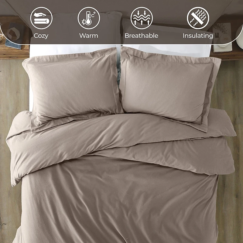 SUPERIOR® Rome Cotton Geometric Warm Reversible Duvet Cover