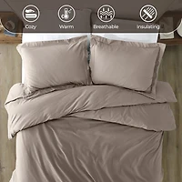 SUPERIOR® Rome Cotton Geometric Warm Reversible Duvet Cover