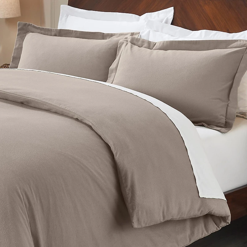 SUPERIOR® Rome Cotton Geometric Warm Reversible Duvet Cover