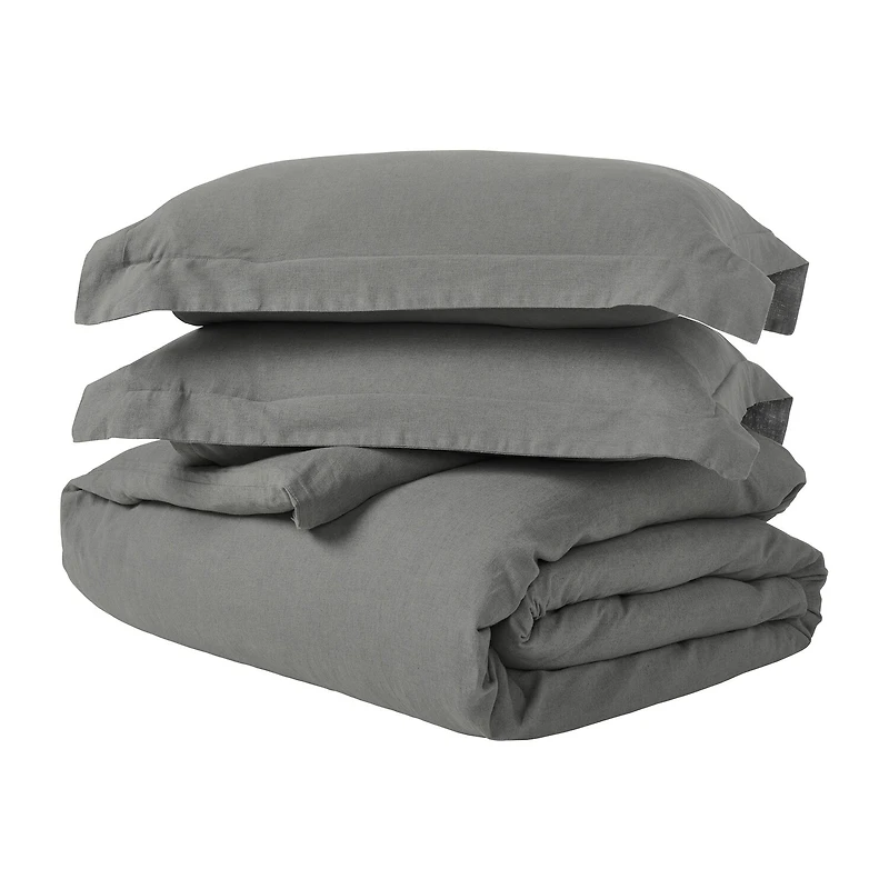 SUPERIOR® Orion Linen Garment Washed Soft Reversible Duvet Cover