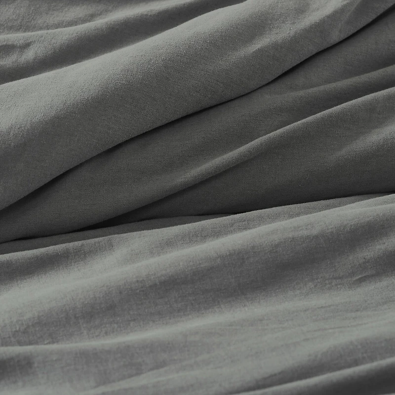 SUPERIOR® Orion Linen Garment Washed Soft Reversible Duvet Cover