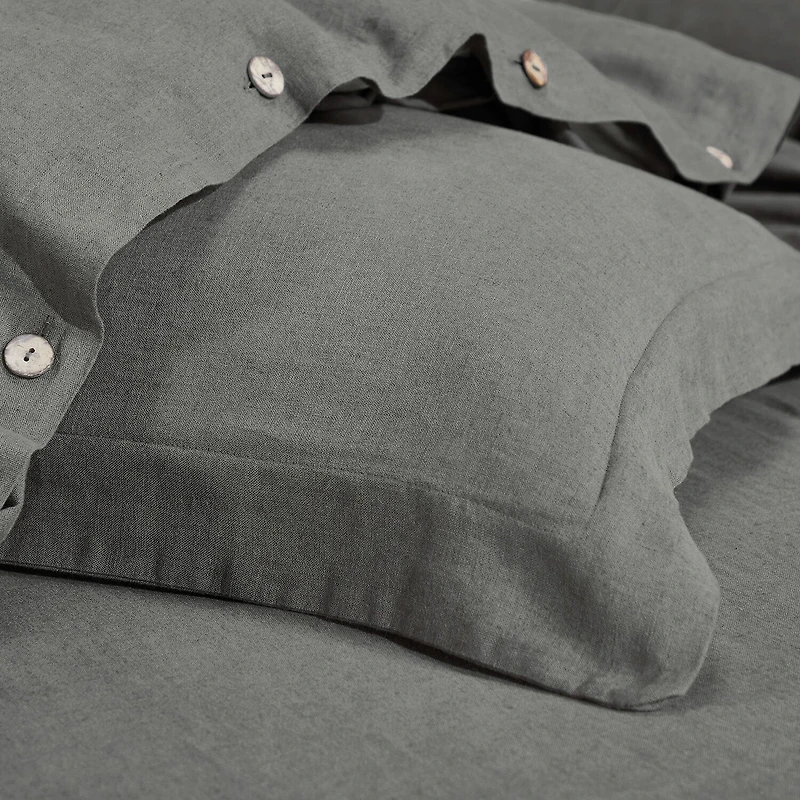 SUPERIOR® Orion Linen Garment Washed Soft Reversible Duvet Cover