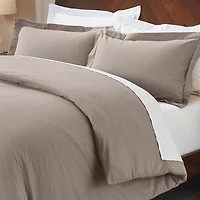 SUPERIOR® Rome Cotton Geometric Warm Reversible Duvet Cover