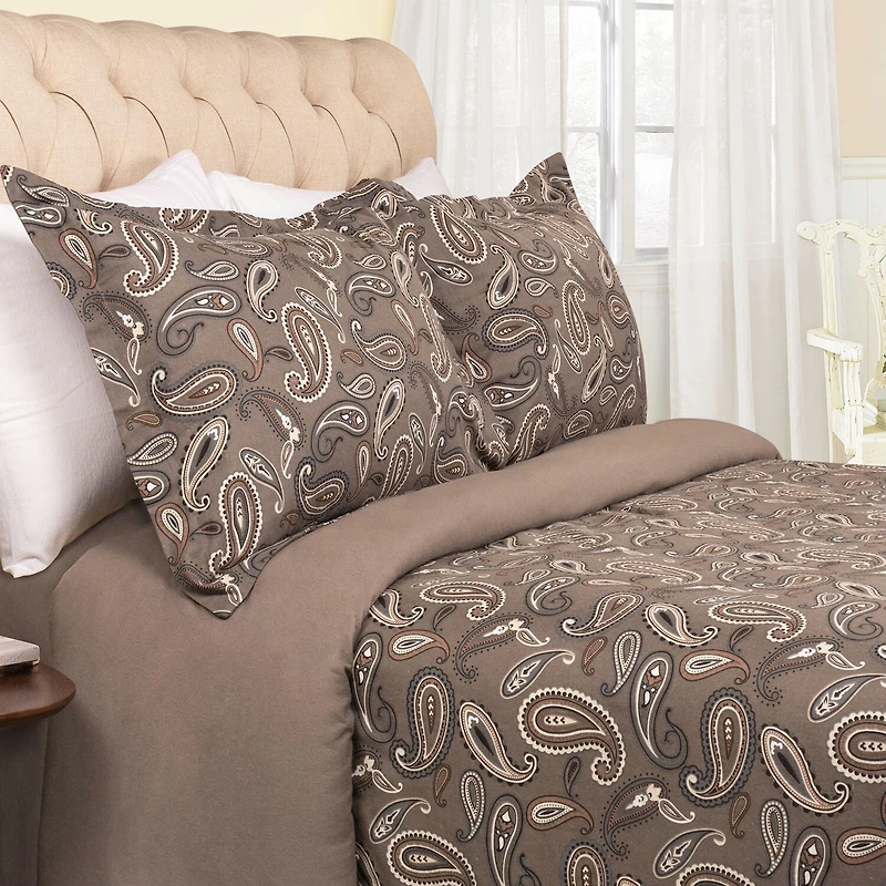 SUPERIOR® Paisley Cotton Warm Winter Reversible Duvet Cover