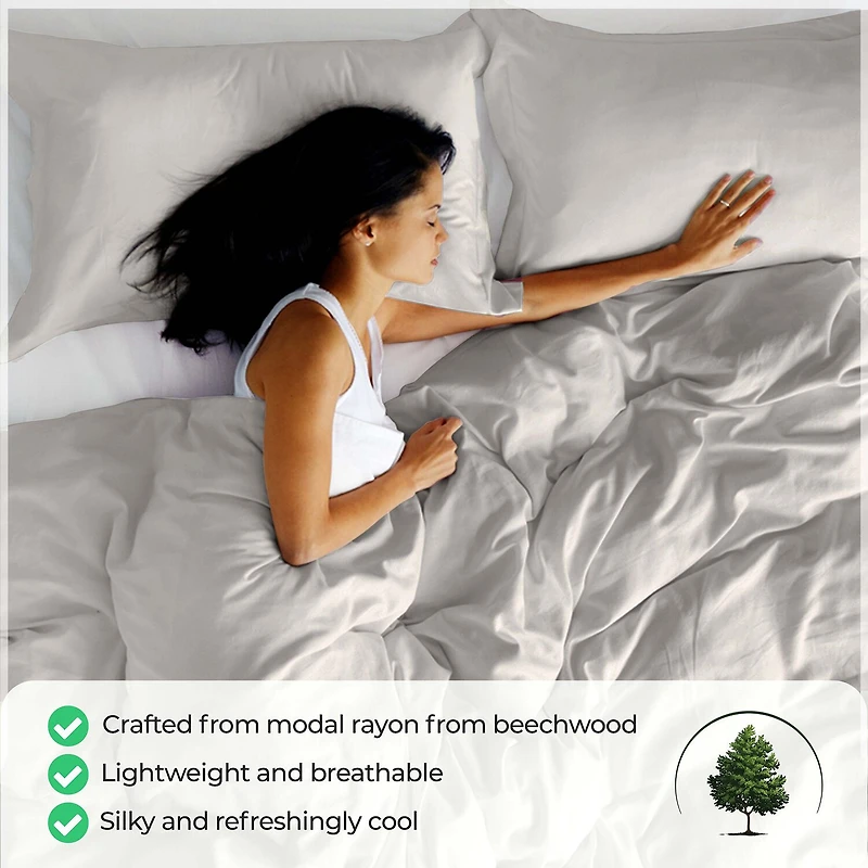 SUPERIOR® Beechwood Modal 400tc Premium Cooling Reversible Duvet Cover