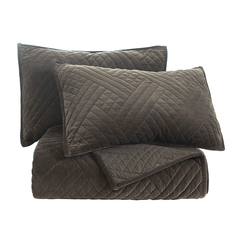SUPERIOR® Karina Cotton Velvet Geometric Glam Quilt