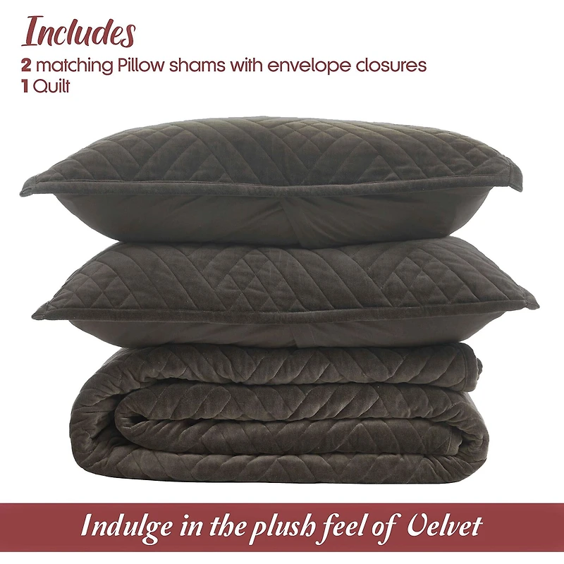 SUPERIOR® Karina Cotton Velvet Geometric Glam Quilt