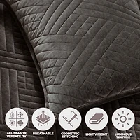 SUPERIOR® Karina Cotton Velvet Geometric Glam Quilt