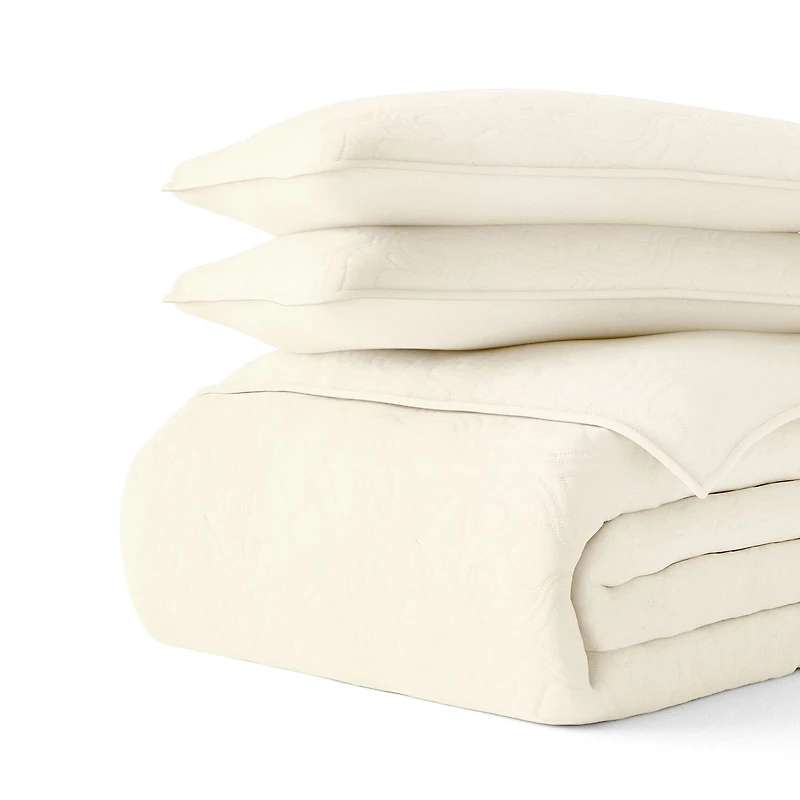Casual Comfort Damask Stitch Quilt Set