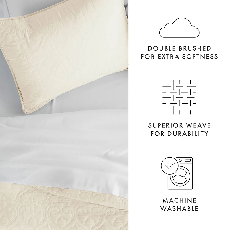 Casual Comfort Damask Stitch Quilt Set