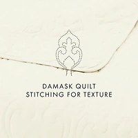 Casual Comfort Damask Stitch Quilt Set
