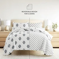 Casual Comfort Pattern Reversible Quilt Set