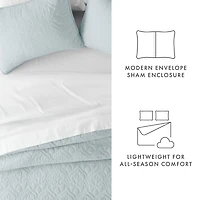 Casual Comfort Damask Stitch Quilt Set