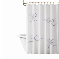 Truly Soft Textured Bows Shower Curtain