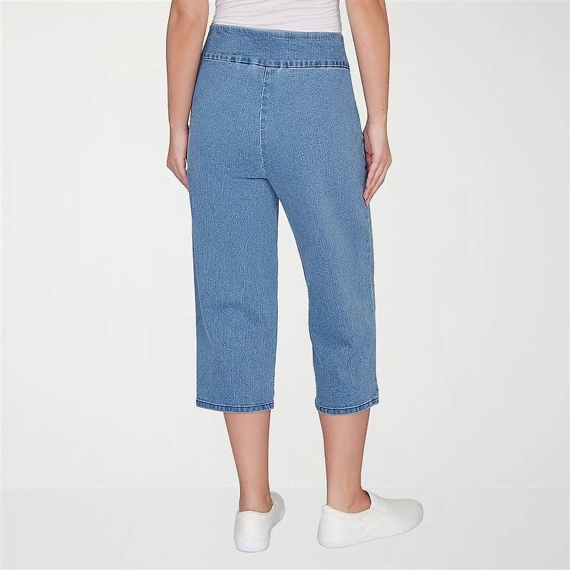 Alfred Dunner Austin Womens Mid Rise Capri Jean