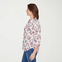 Alfred Dunner Austin Womens 3/4 Sleeve Blouse