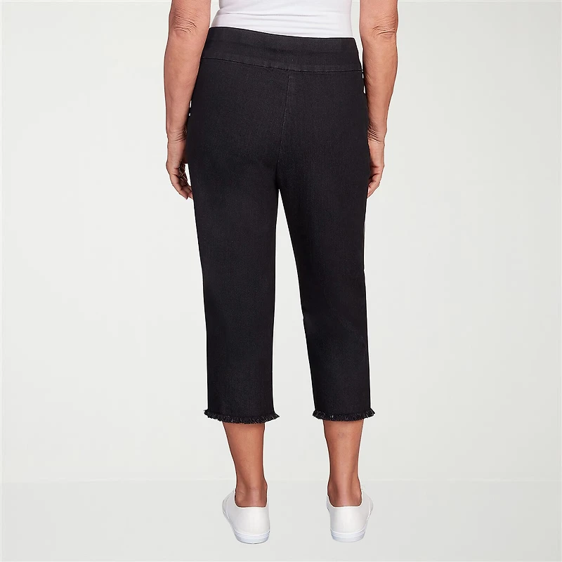 Alfred Dunner Classics Womens Mid Rise Capri Jean