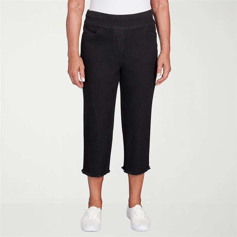 Alfred Dunner Classics Womens Mid Rise Capri Jean