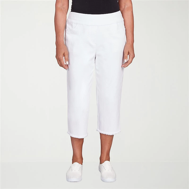 Alfred Dunner Classics Womens Mid Rise Capri Jean