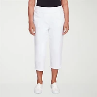 Alfred Dunner Classics Womens Mid Rise Capri Jean