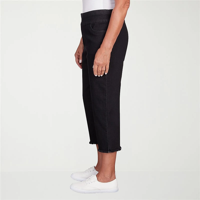 Alfred Dunner Classics Womens Mid Rise Capri Jean