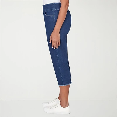 Alfred Dunner Classics Womens Mid Rise Capri Jean
