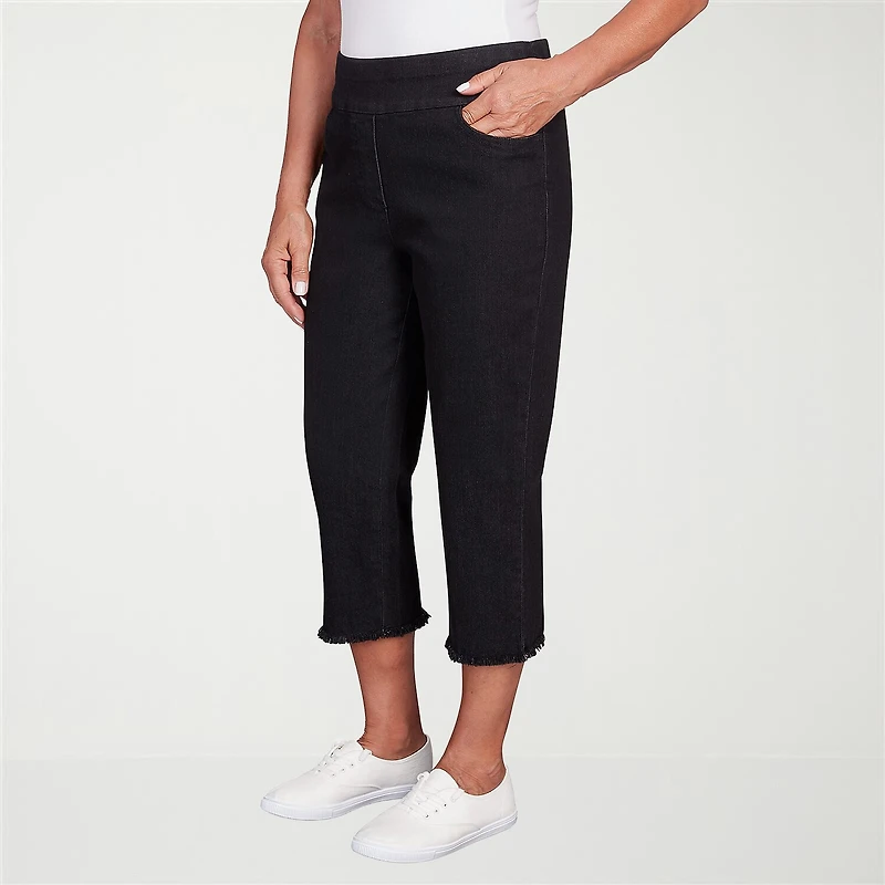 Alfred Dunner Classics Womens Mid Rise Capri Jean