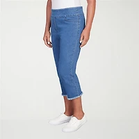 Alfred Dunner Classics Womens Mid Rise Capri Jean