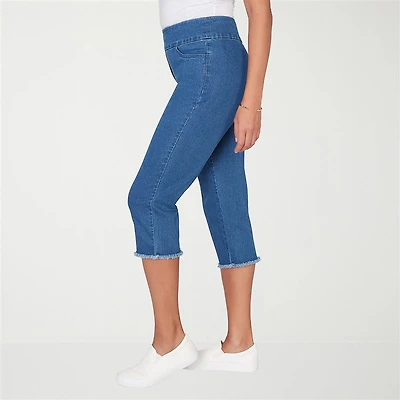 Alfred Dunner Classics Womens Mid Rise Capri Jean