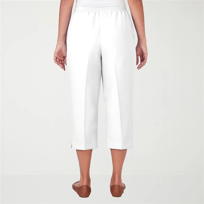 Alfred Dunner Classics Womens Straight Mid Rise Capri Pant