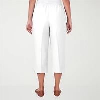 Alfred Dunner Classics Womens Straight Mid Rise Capri Pant