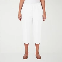 Alfred Dunner Classics Womens Straight Mid Rise Capri Pant