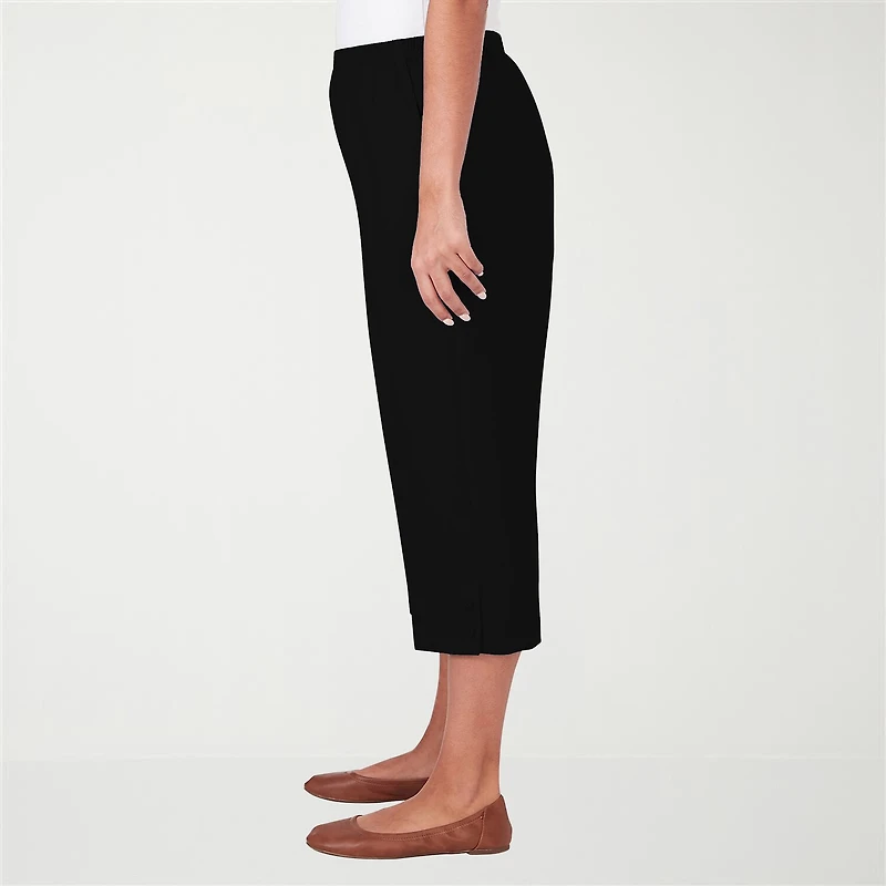 Alfred Dunner Classics Womens Straight Mid Rise Capri Pant