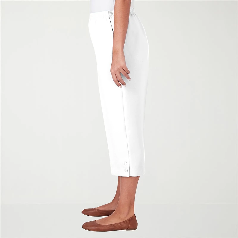 Alfred Dunner Classics Womens Straight Mid Rise Capri Pant