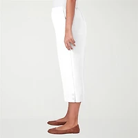 Alfred Dunner Classics Womens Straight Mid Rise Capri Pant