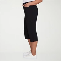 Alfred Dunner Classics Womens Stretch Fabric Straight Mid Rise Capri Pant