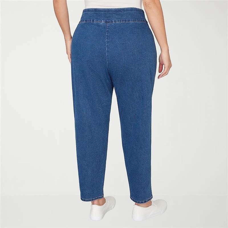 Alfred Dunner Austin Womens Mid Rise Straight Leg Jean