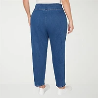 Alfred Dunner Austin Womens Mid Rise Straight Leg Jean